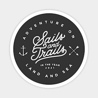 Sails and Trails White print Magnet